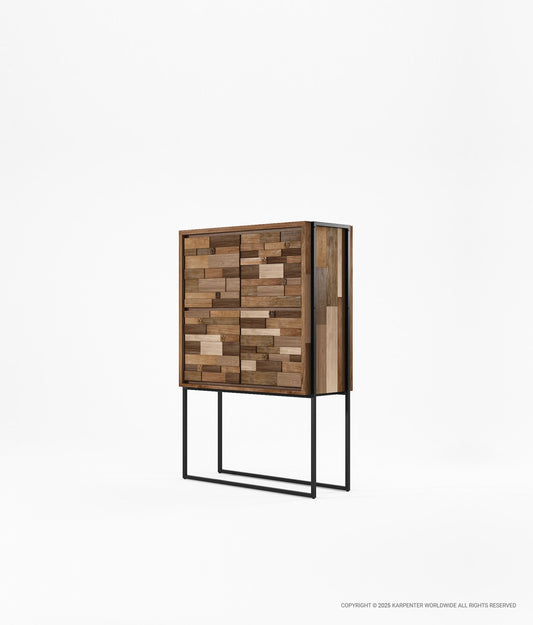 CARV'N IN BLACK Cupboard 4 Doors