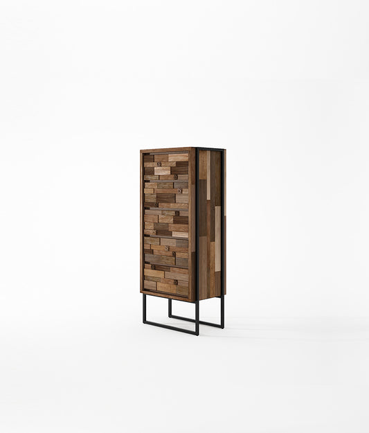 CARV'N IN BLACK Tall Chest w/ 5 Drawers