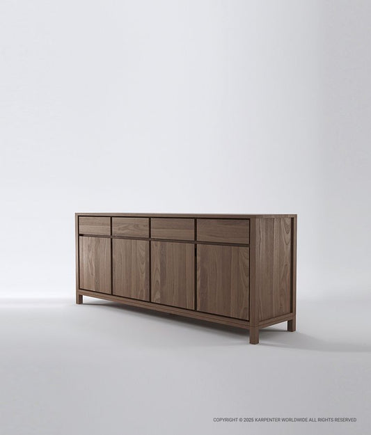 SOLID Sideboard w/ 4 Drawers & 4 Doors