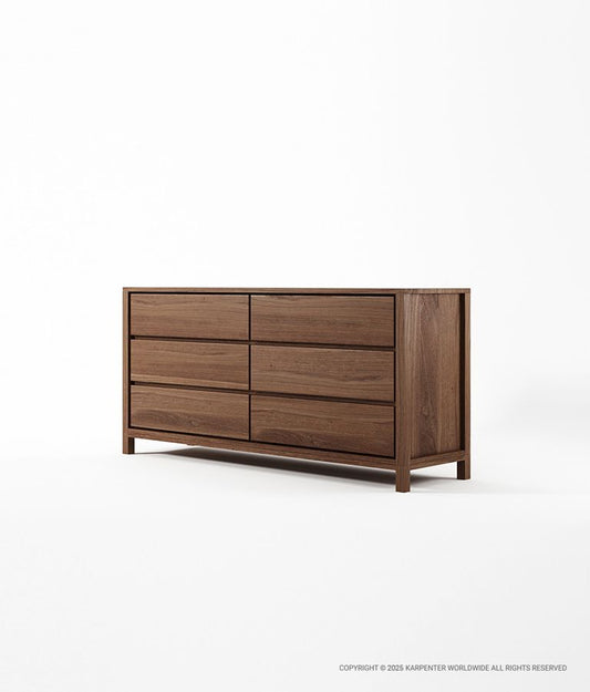 SOLID Chest w/ 6 Drawers