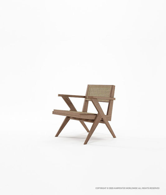 TRIBUTE Easy Chair w/ Natural Rattan