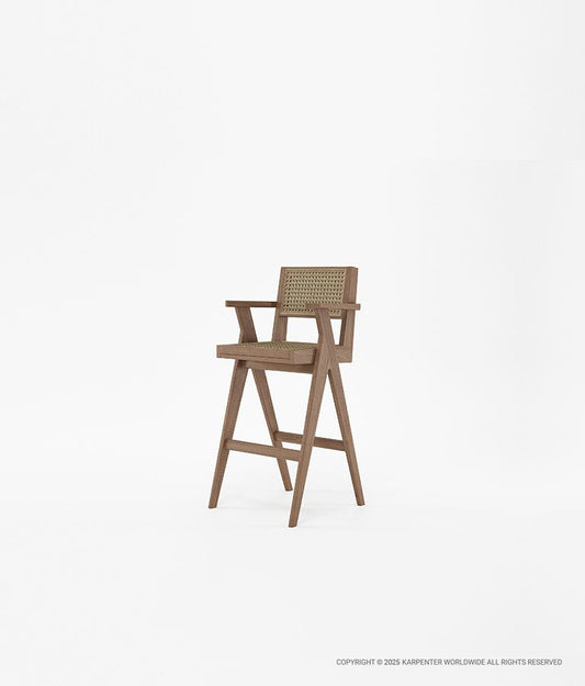 TRIBUTE Bar Stool w/ Natural Rattan
