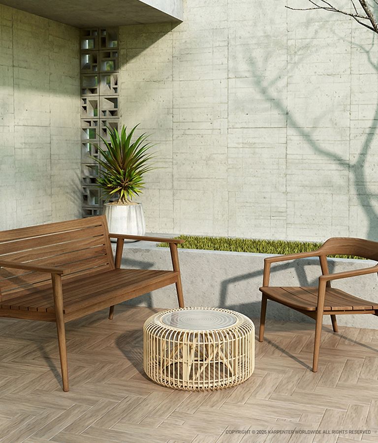 VINTAGE OUTDOOR 2 Seater Bench