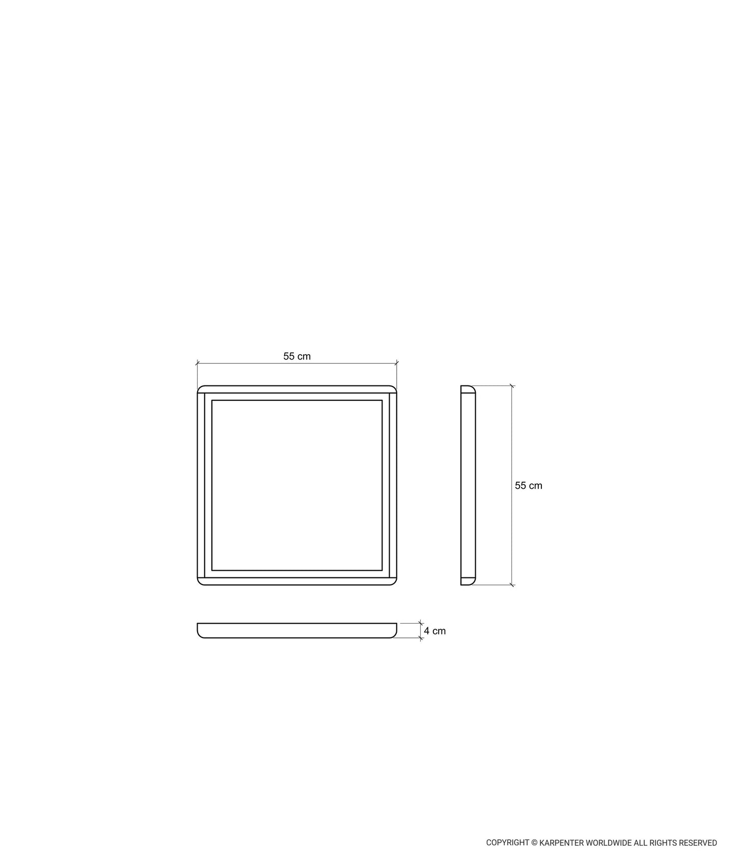 ALBA Square Mirror