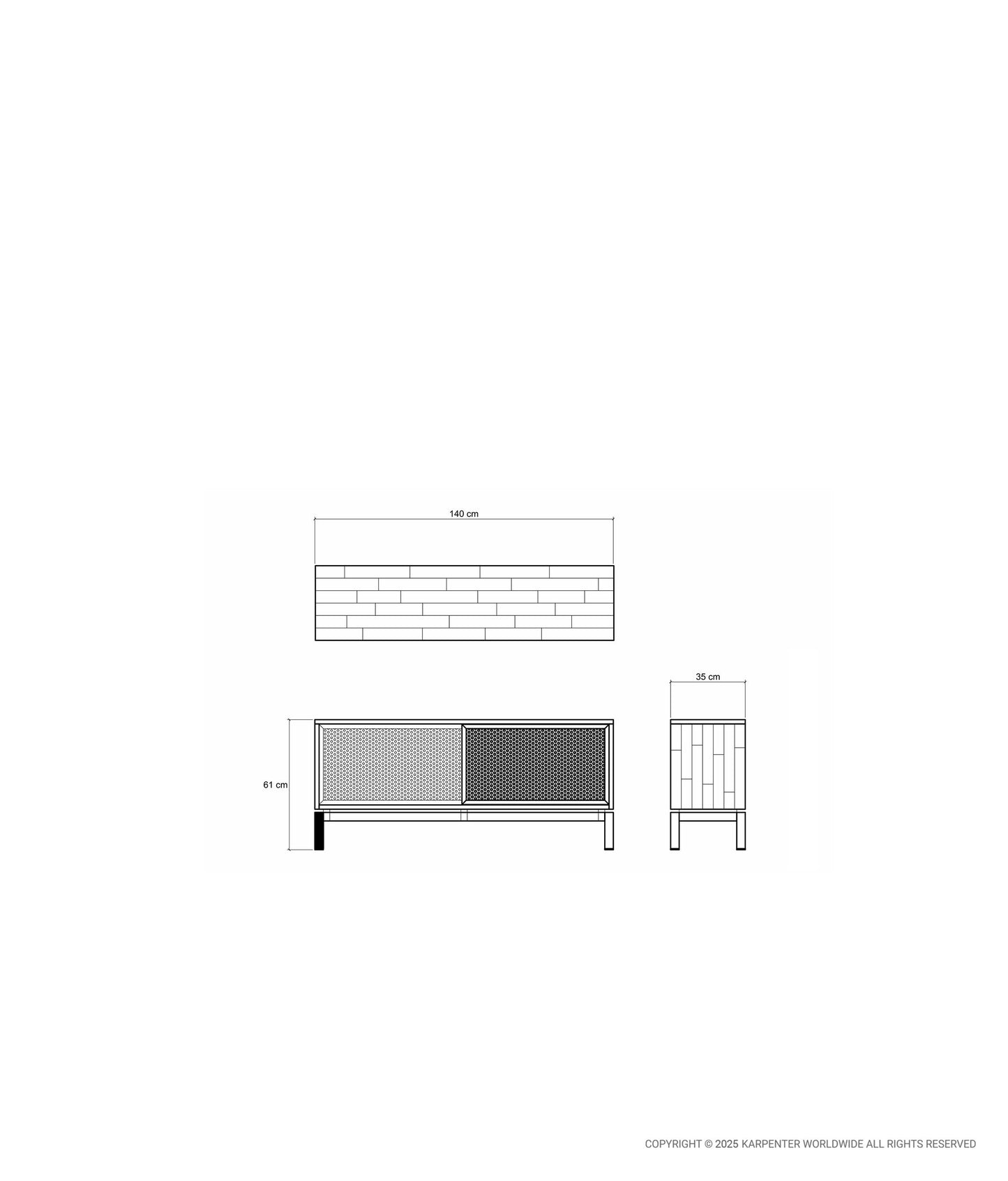 COLOR BEBOP Sideboard 2 Sliding Doors
