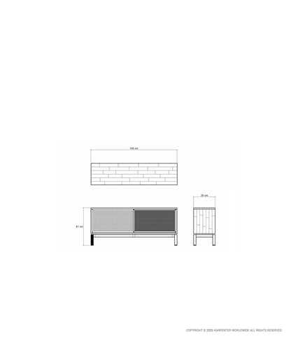 COLOR BEBOP Sideboard 2 Sliding Doors
