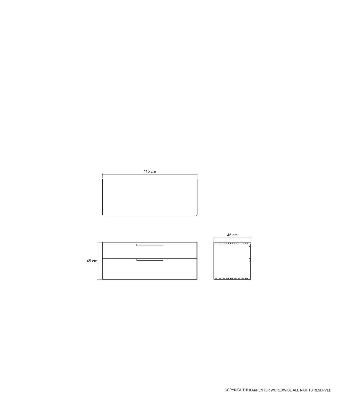 BAKER Hanging Basin 2 Drawers