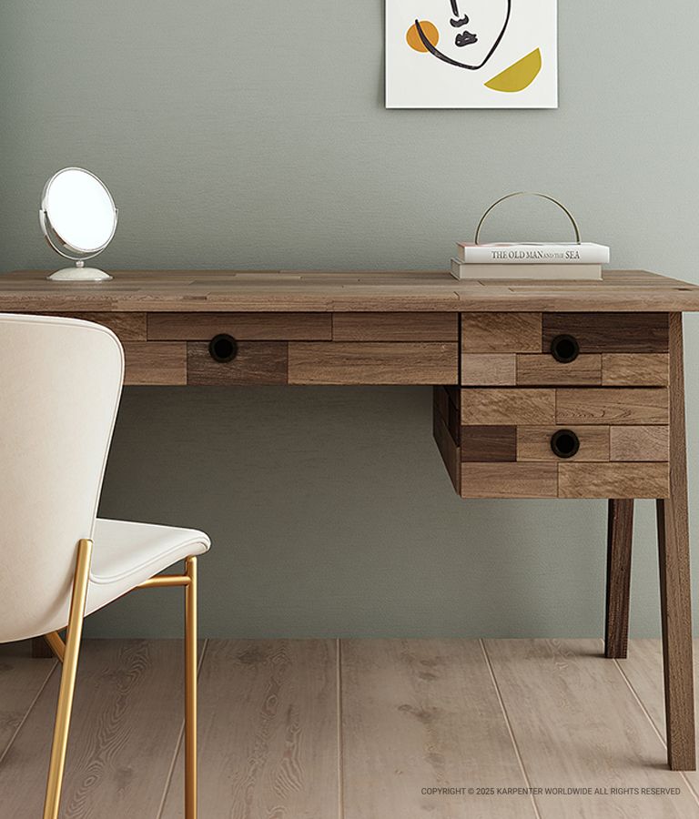 NEW BROOKLYN Desk Table w/ 3 Drawers