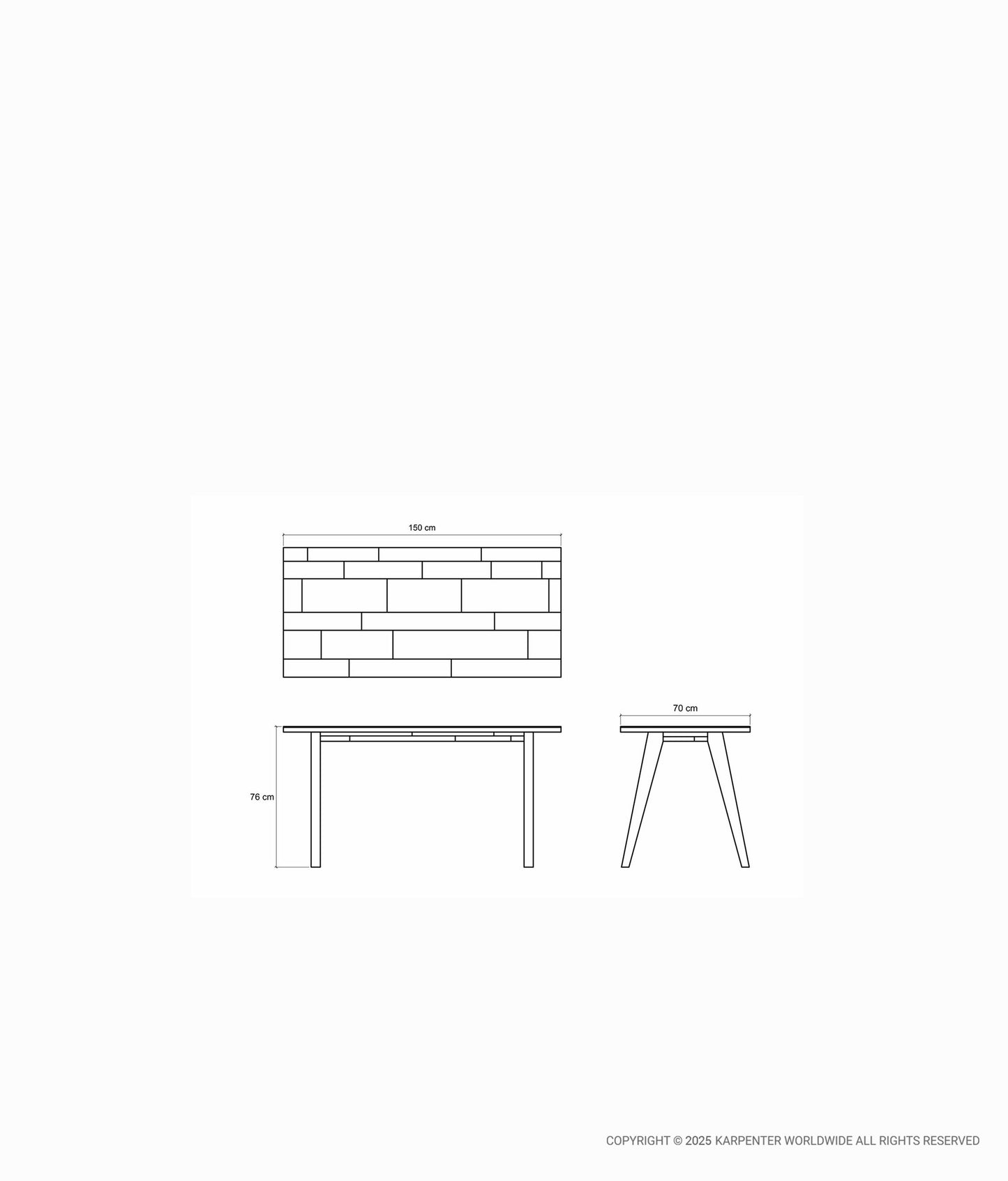 NEW BROOKLYN Rectangular Dining Table 150