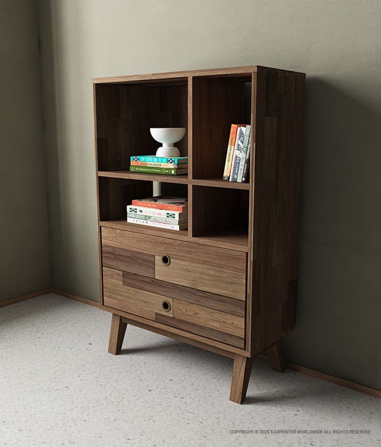 NEW BROOKLYN Bookcase Type A w/ 2 Drawers