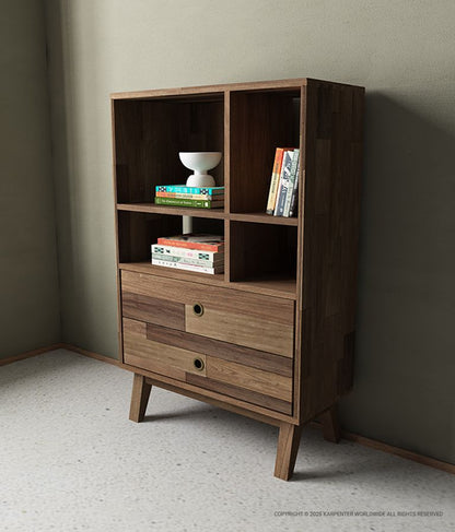 NEW BROOKLYN Bookcase Type A w/ 2 Drawers