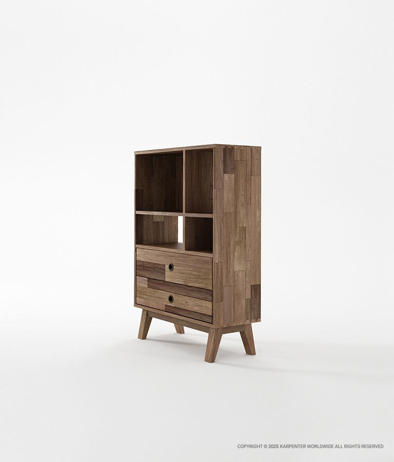 NEW BROOKLYN Bookcase Type A w/ 2 Drawers