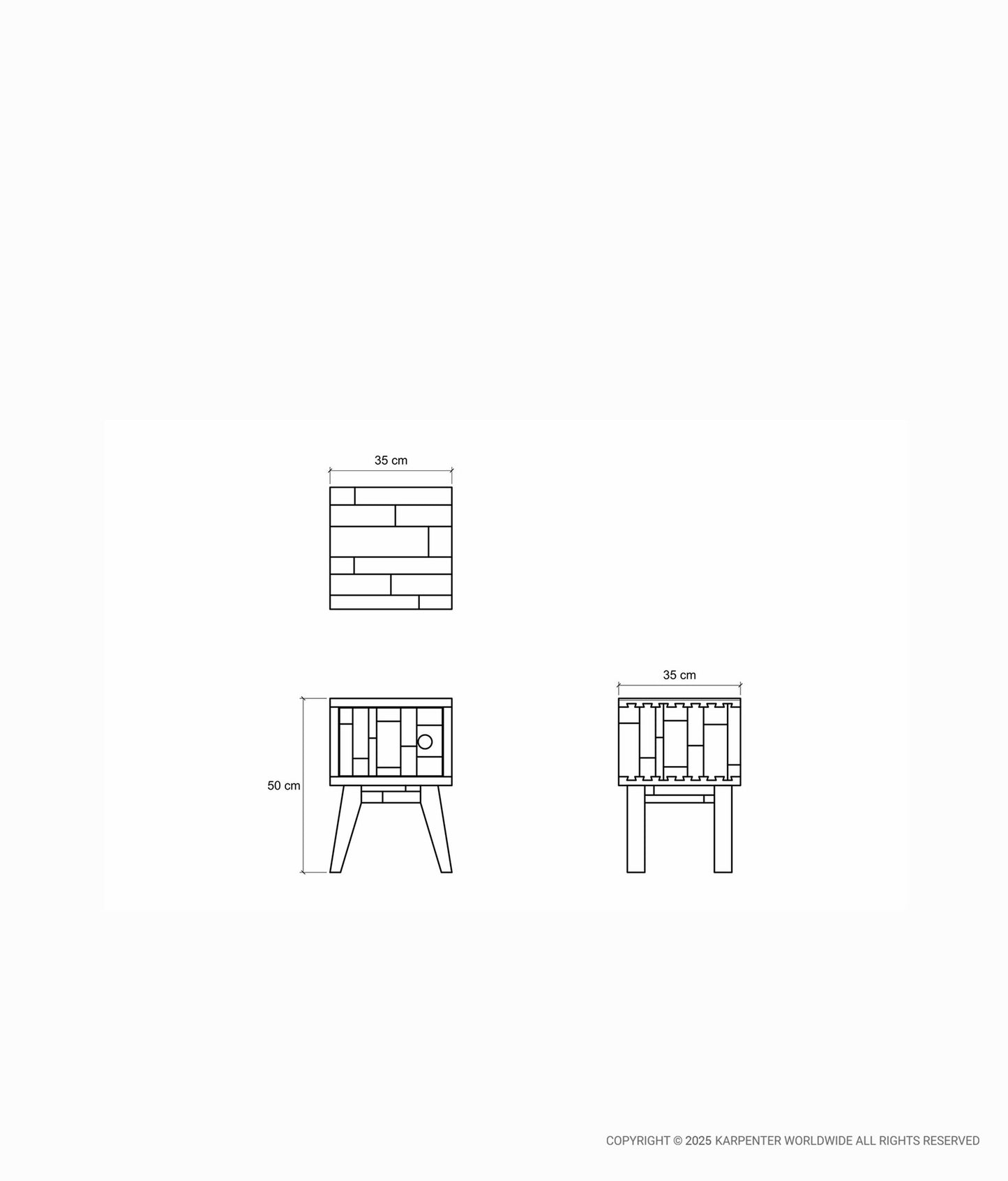 NEW BROOKLYN Side - Bedside Table w/ Door