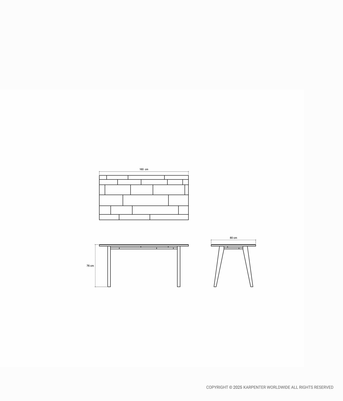 NEW BROOKLYN Rectangular Dining Table 160