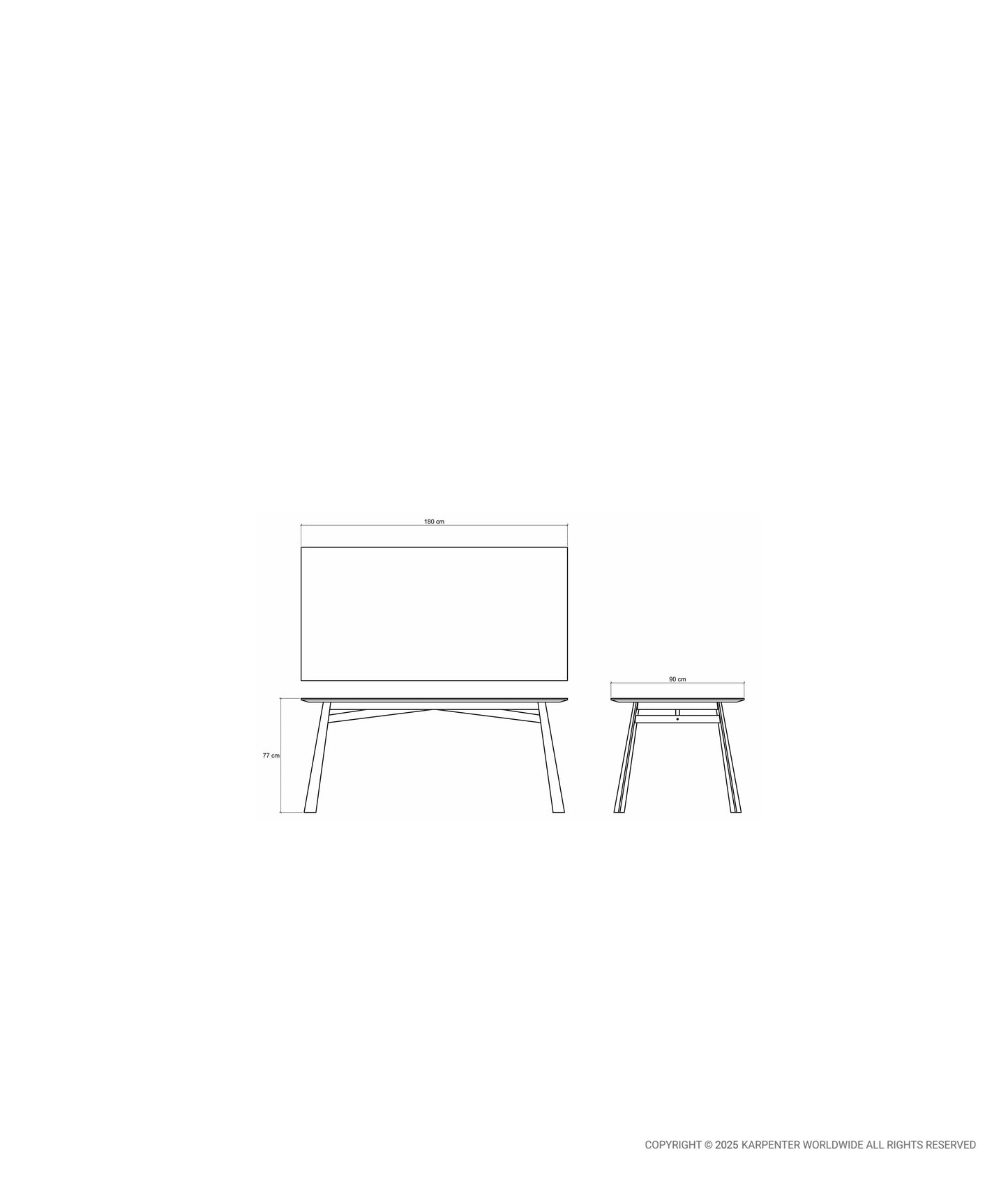 CARPENTER Rectangular Dining Table 180