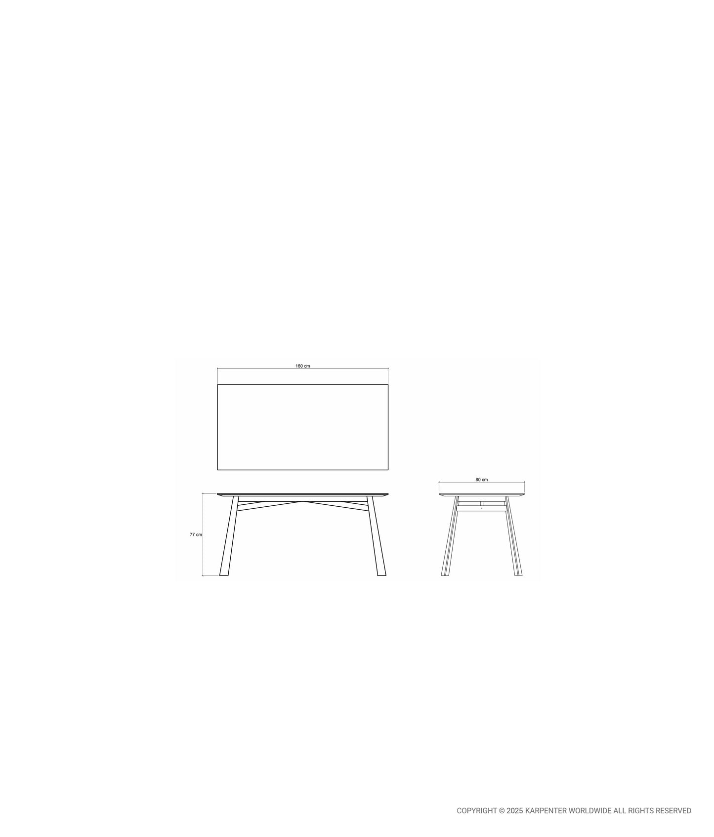 CARPENTER Rectangular Dining Table 160