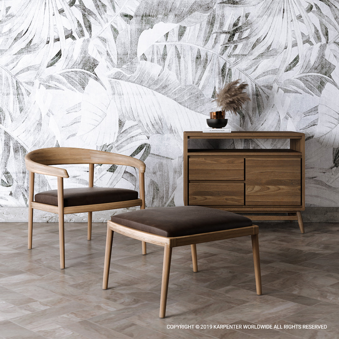 CHILLAX Ottoman with Leather