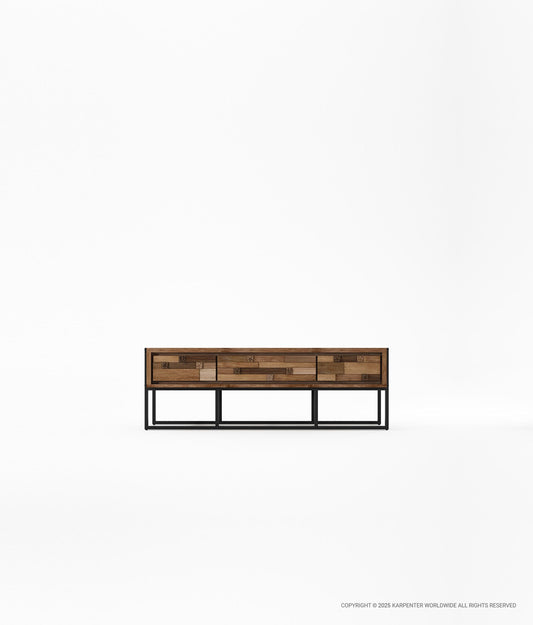 CARV'N IN BLACK Sideboard 2 Drawers & Doors