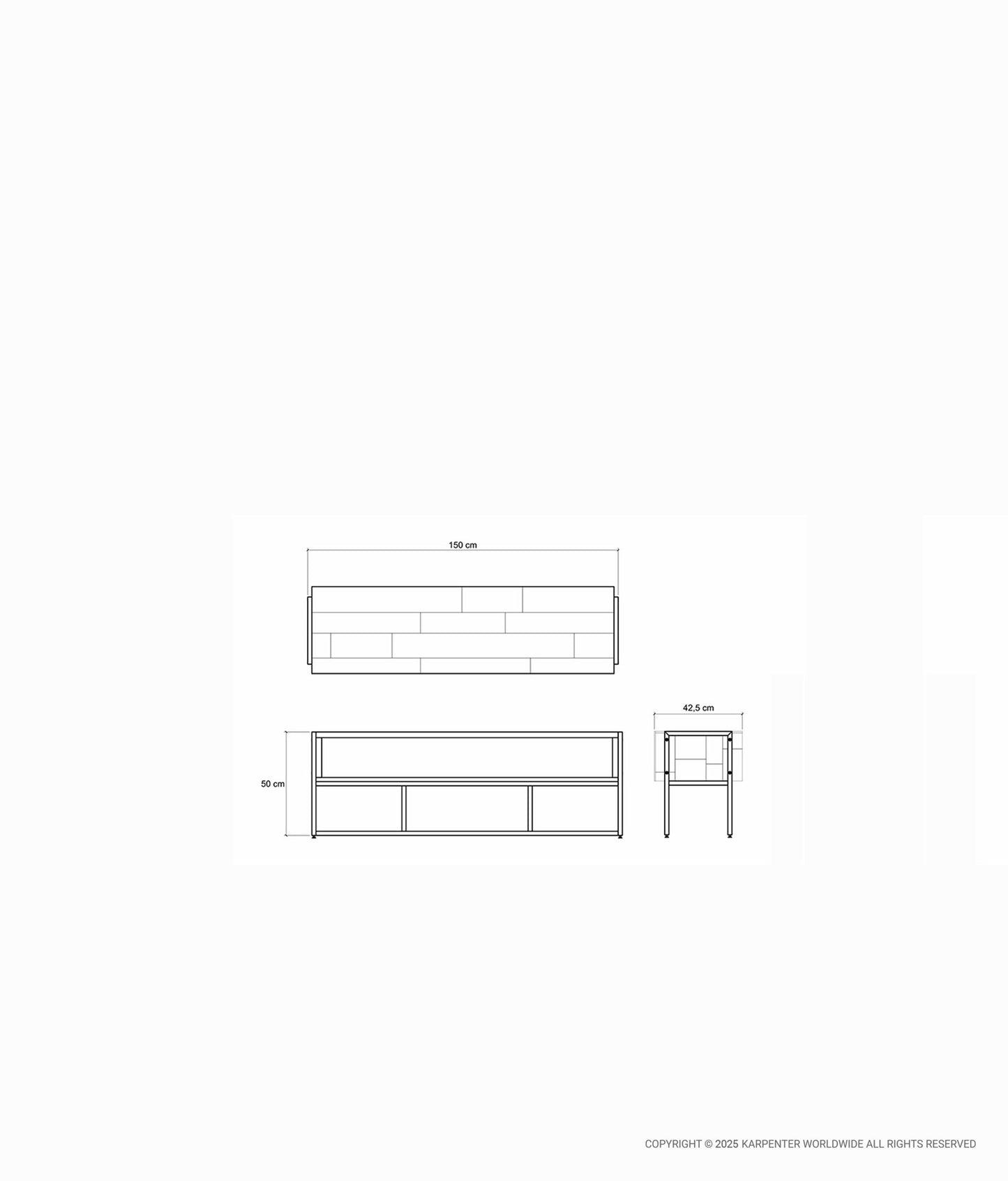 CARV'N IN BLACK Sideboard 2 Drawers & Doors