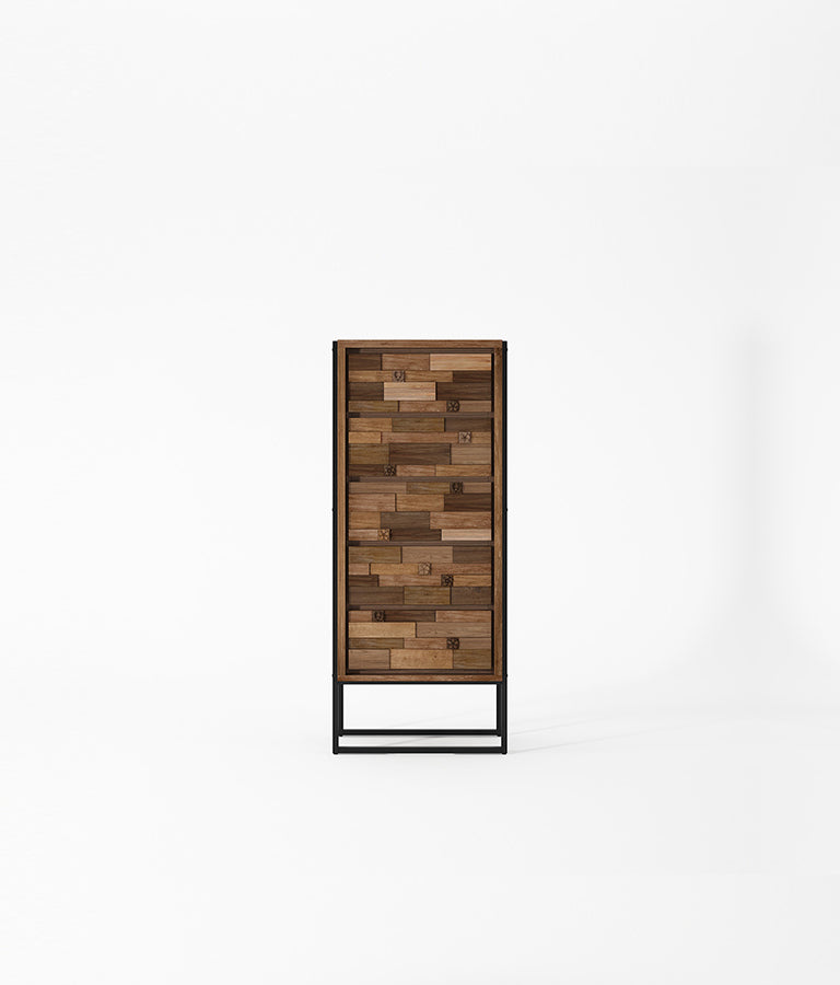 CARV'N IN BLACK Tall Chest w/ 5 Drawers