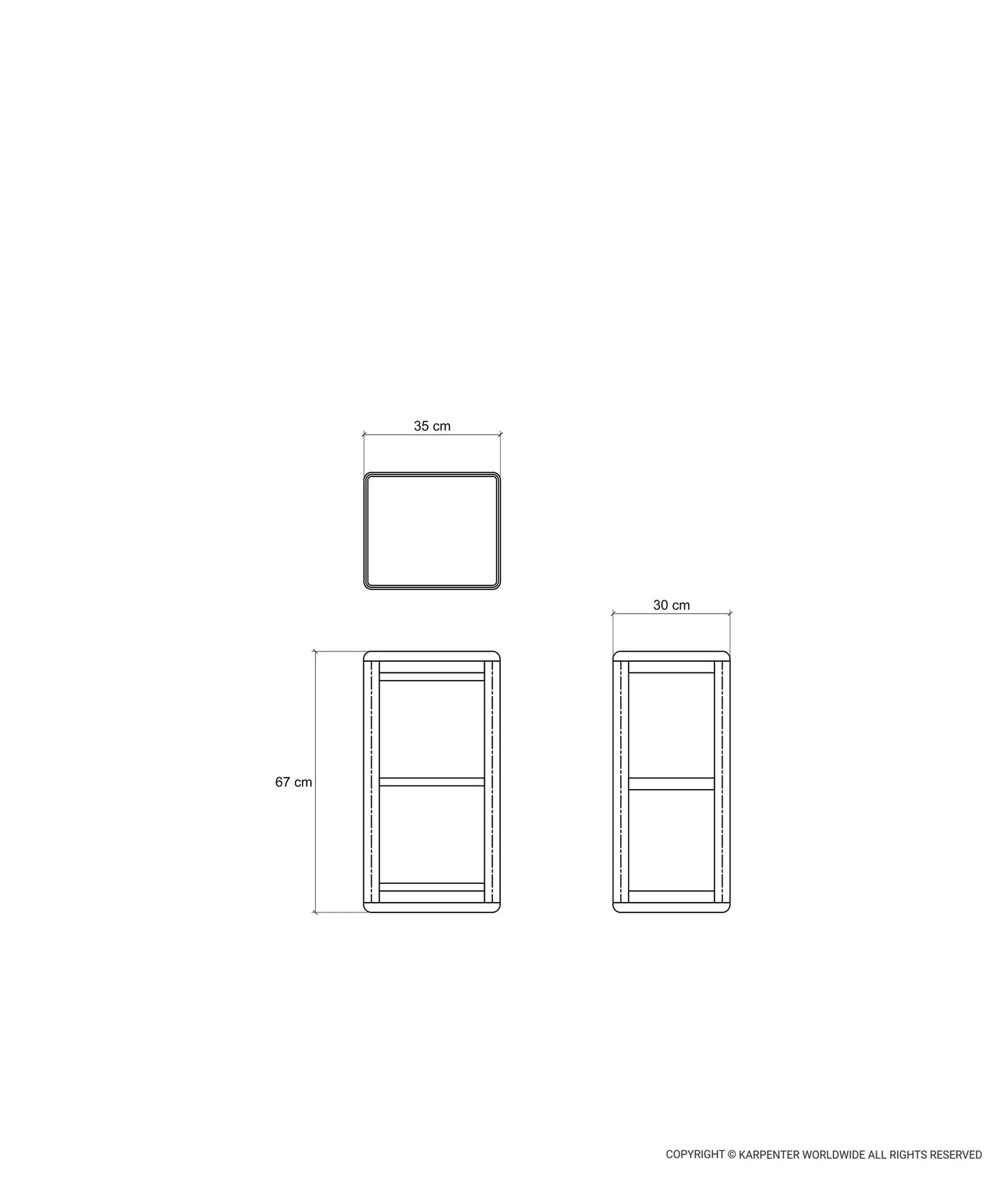 DAEK Hanging Rack Double Compartment