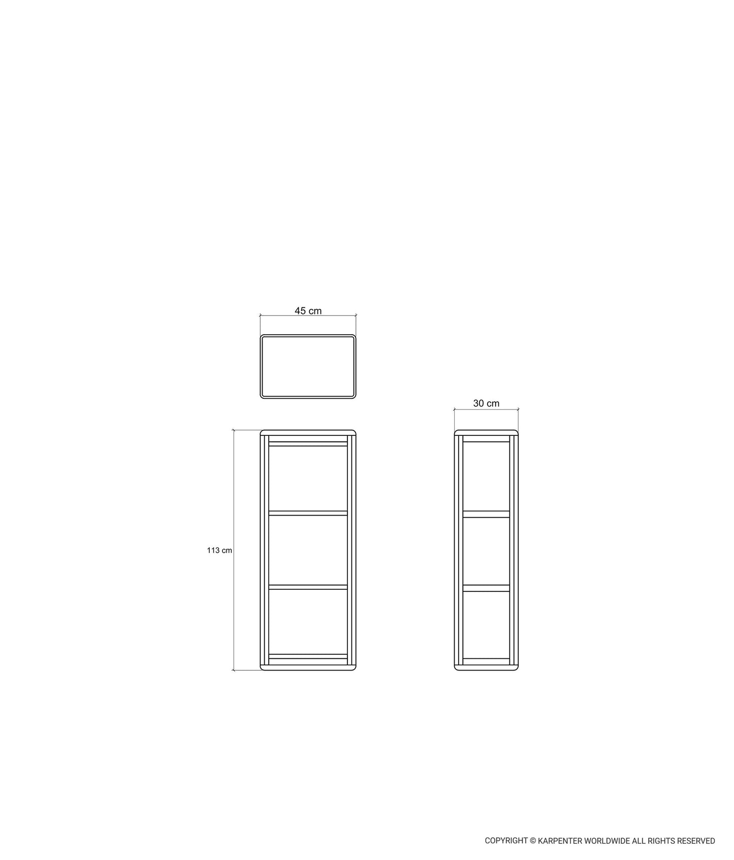 DAEK Hanging Rack Three Compartment
