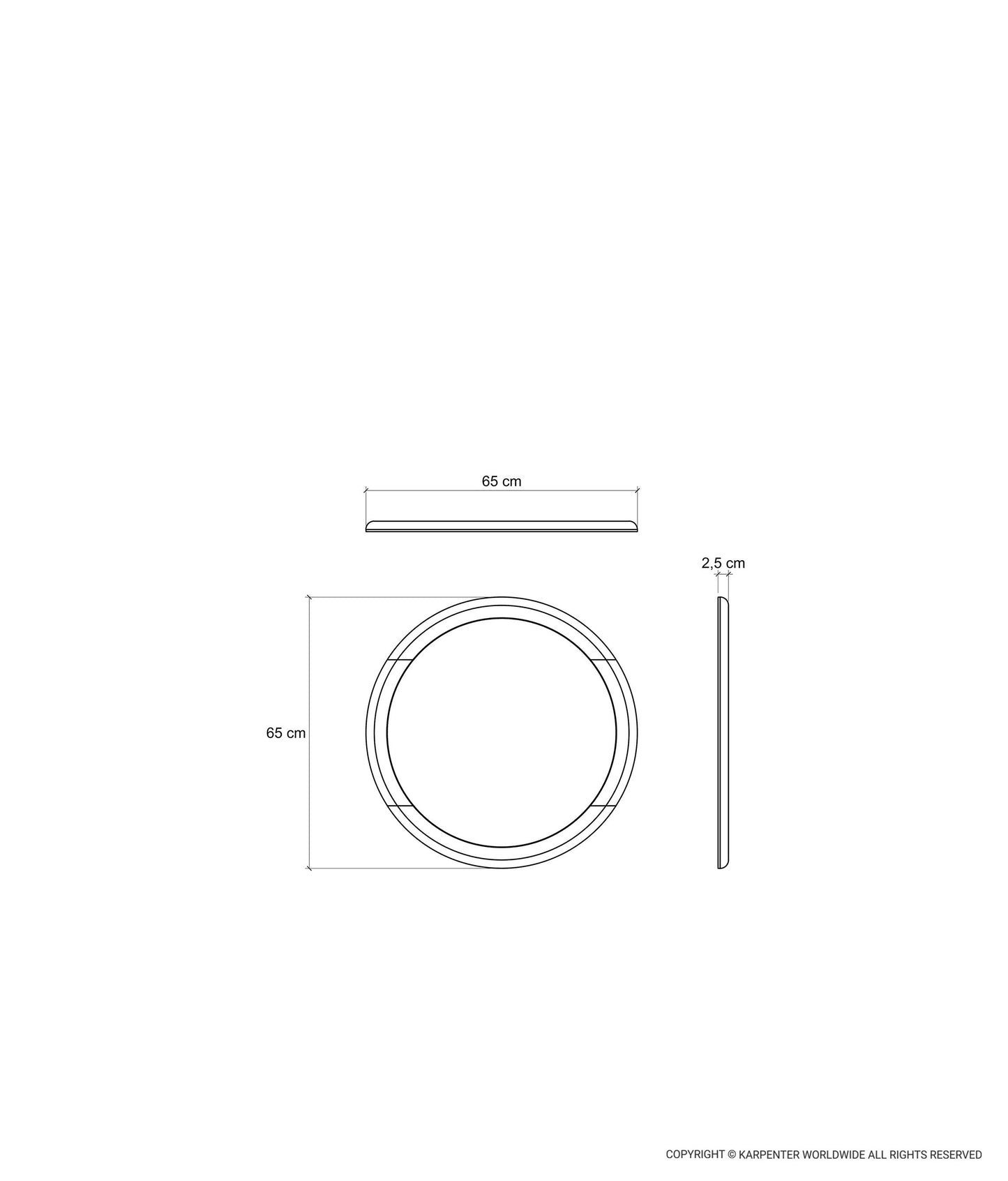 DAEK Round Mirror