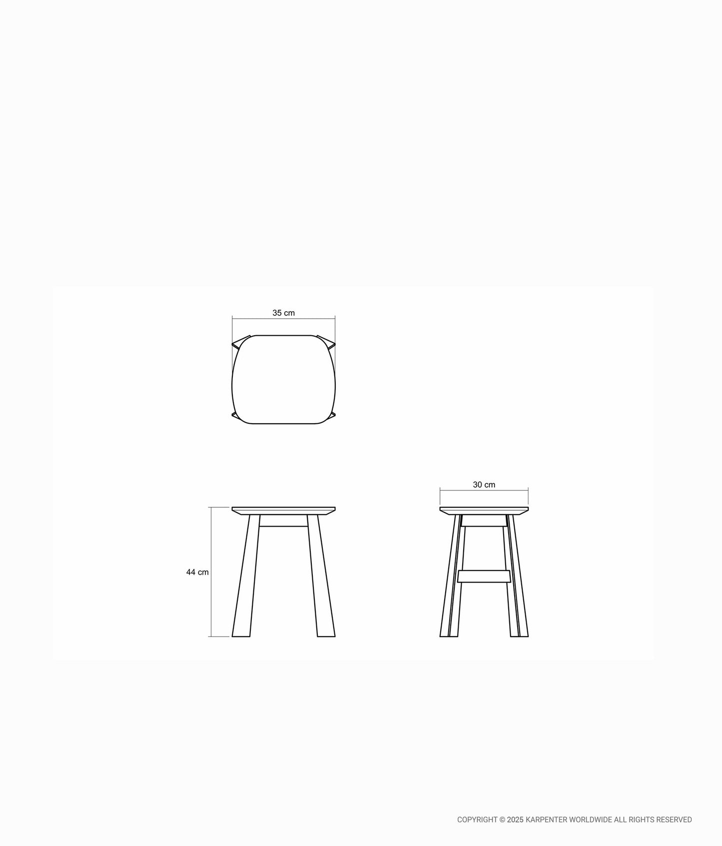 EAST Rectangular Stool