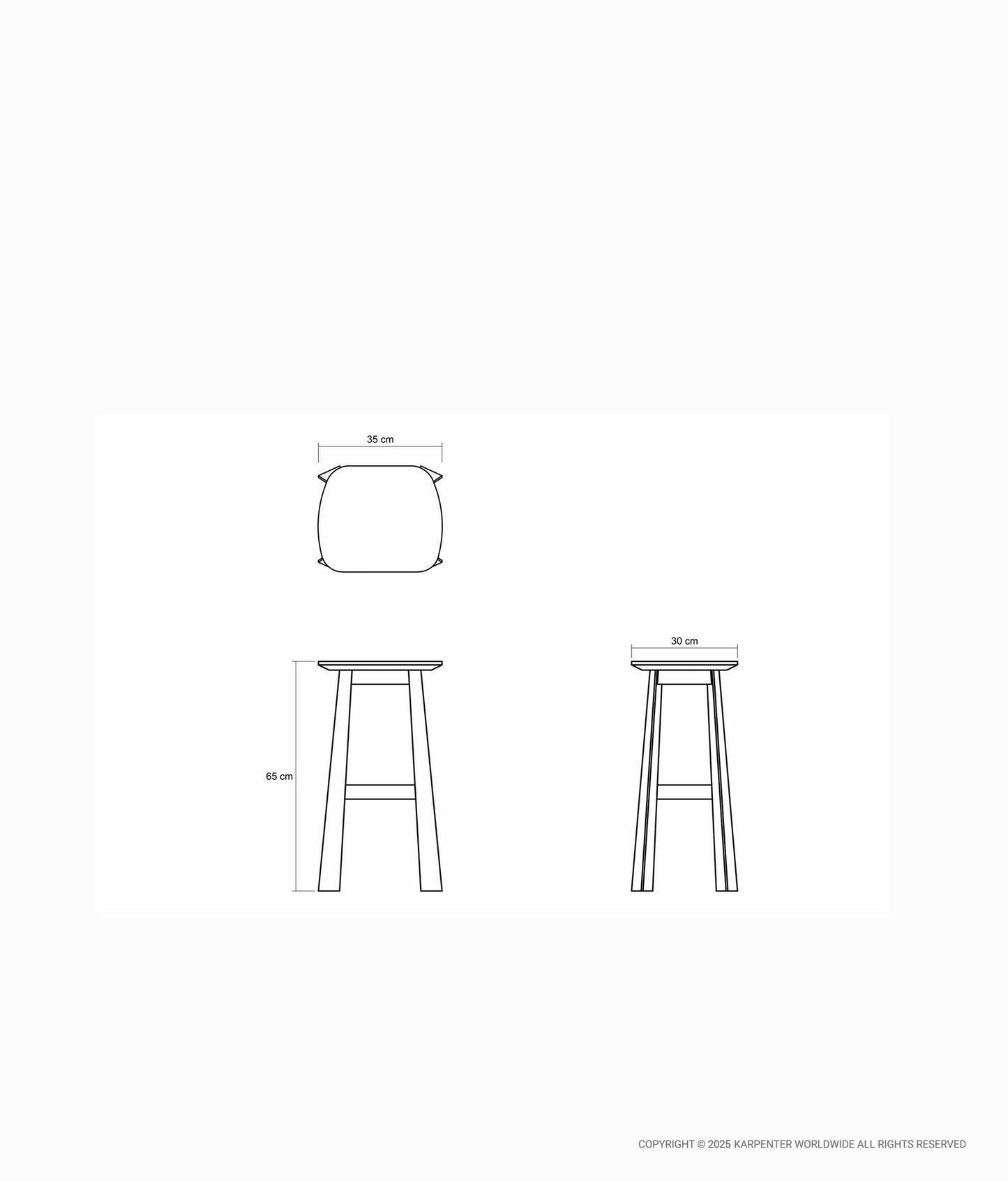 EAST Rectangular Counter Stool
