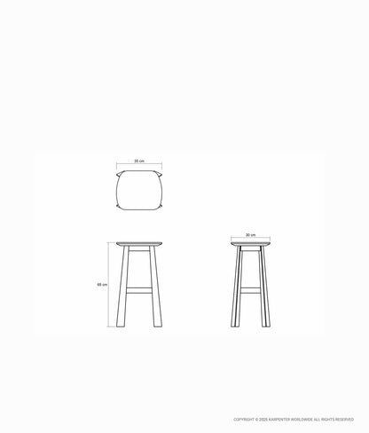 EAST Rectangular Counter Stool