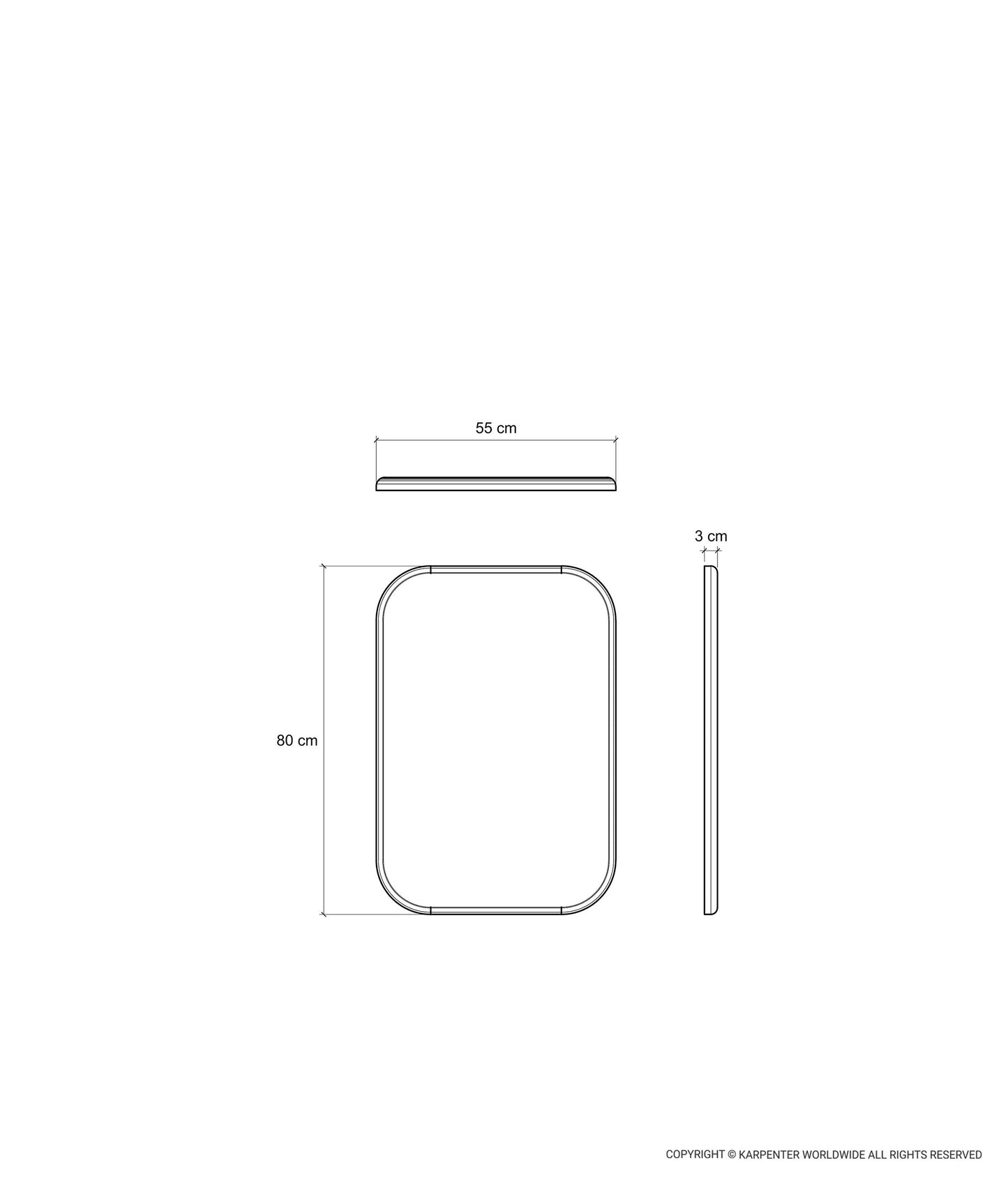 East Bath Rectangular Hanging Mirror