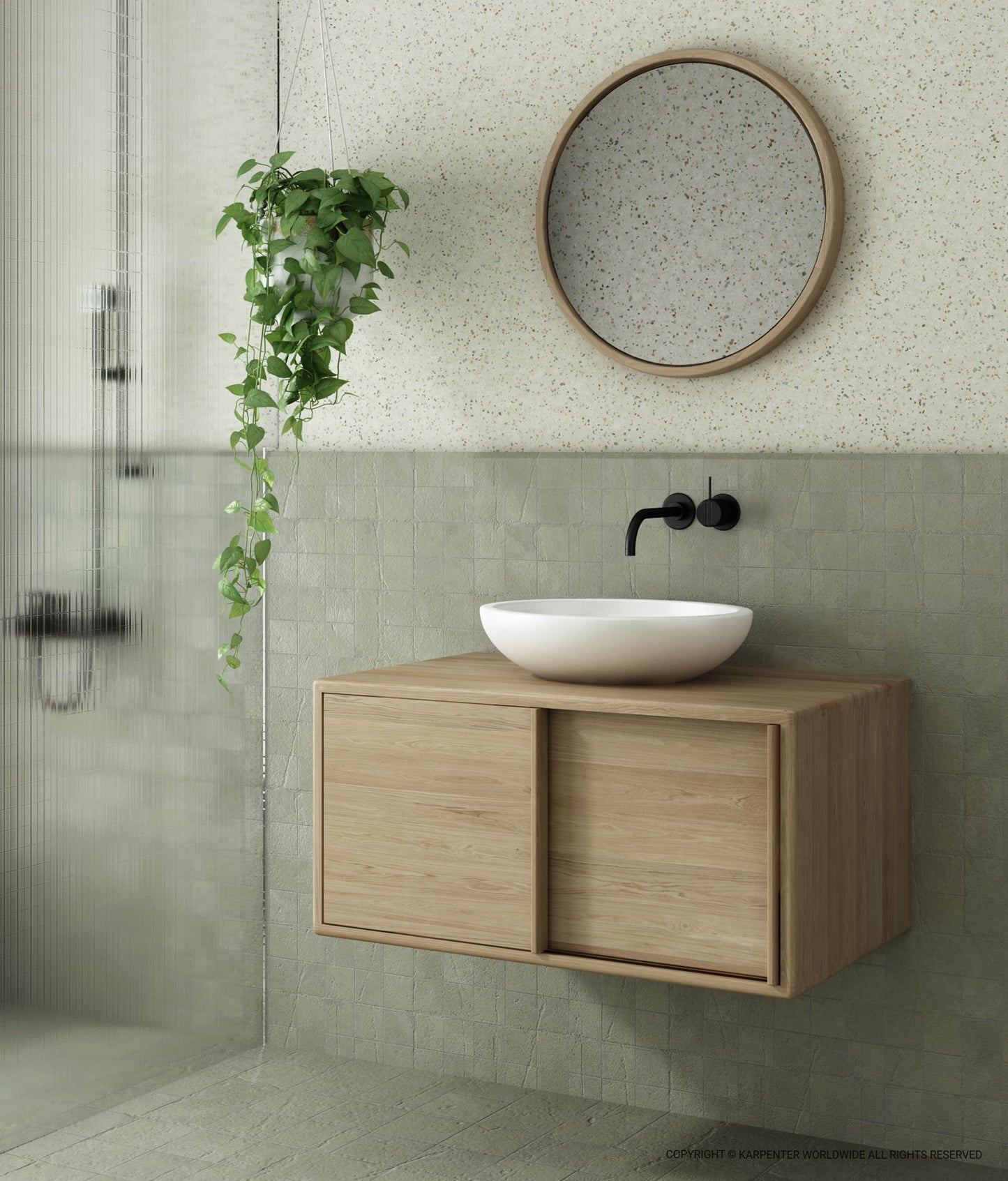 East Bath Round Hanging Mirror