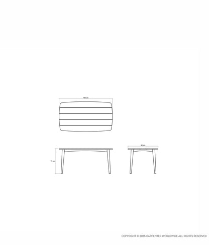 GRASSHOPPER OUTDOOR Rectangular Dining Table 160