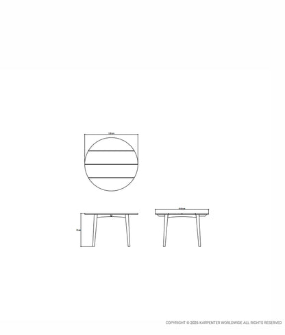 GRASSHOPPER OUTDOOR Round Dining Table 120