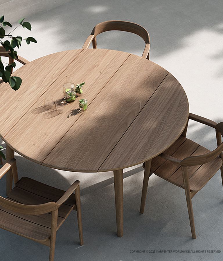 GRASSHOPPER OUTDOOR Round Dining Table 150
