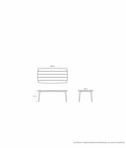 GRASSHOPPER OUTDOOR Rectangular Dining Table 200