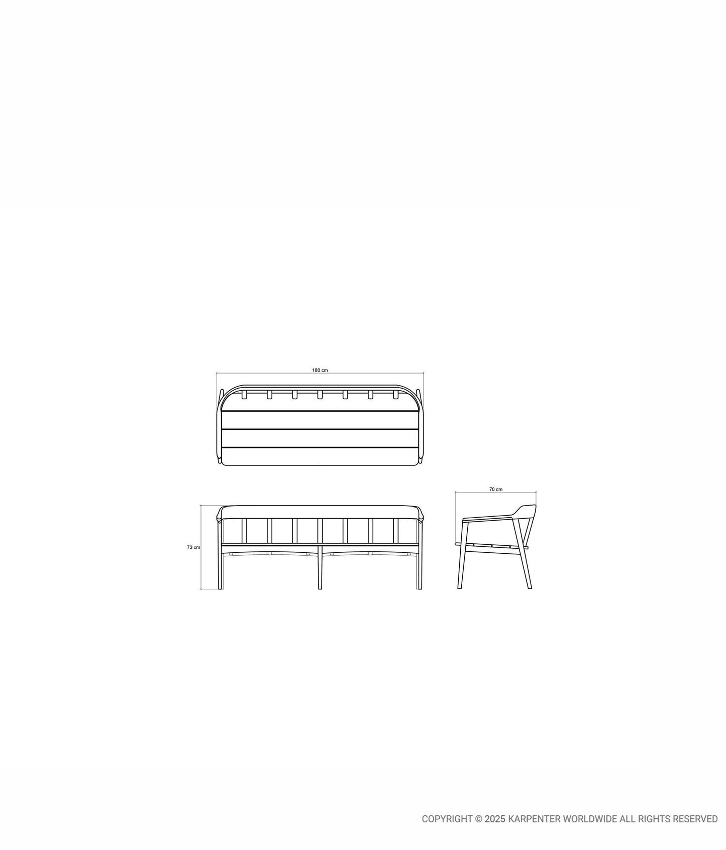 GRASSHOPPER OUTDOOR Sofa 2 Seaters