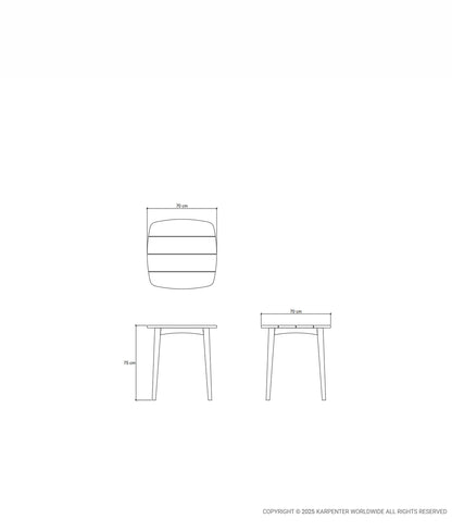 GRASSHOPPER OUTDOOR Square Dining Table 70