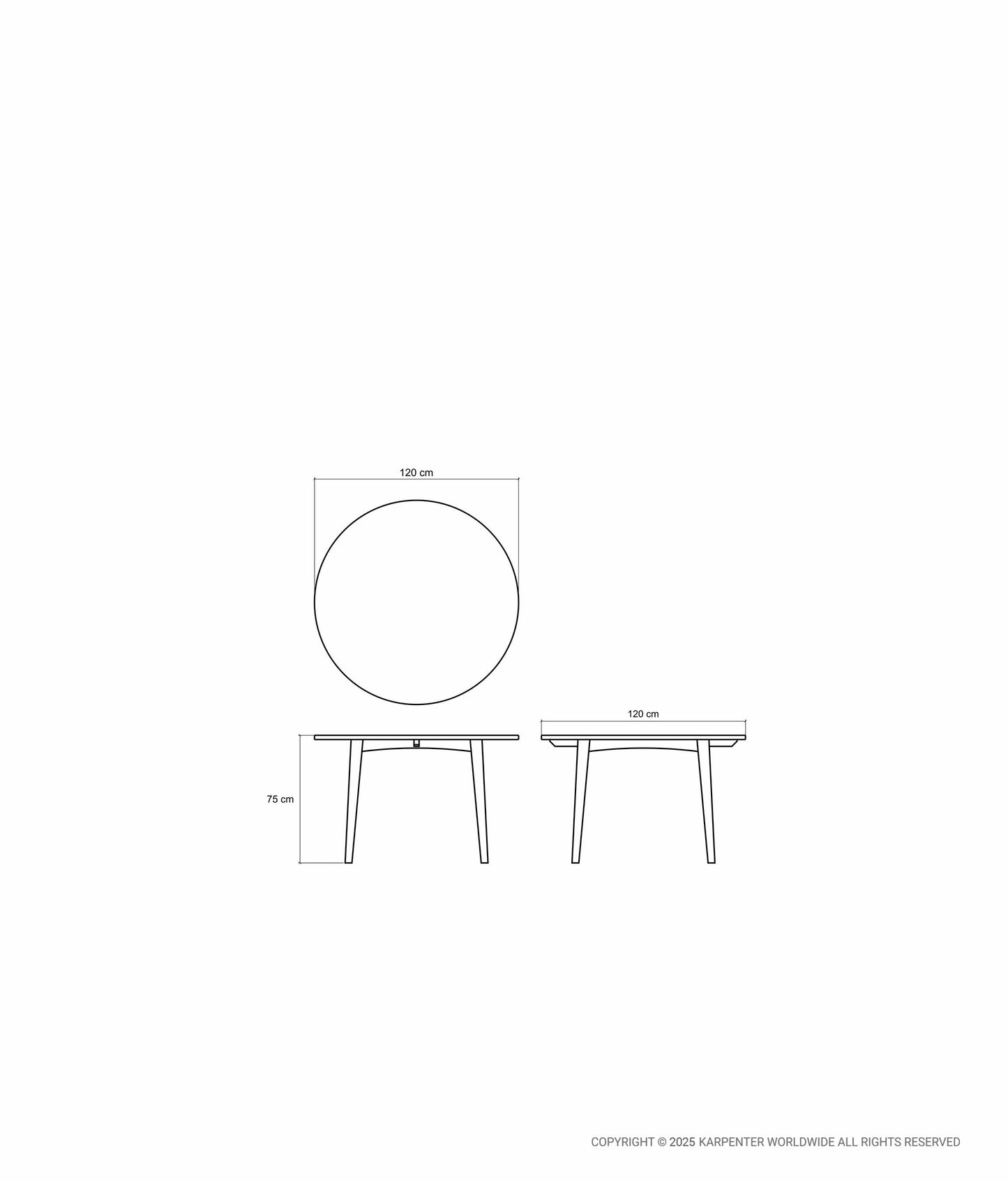 GRASSHOPPER Round Dining Table 120