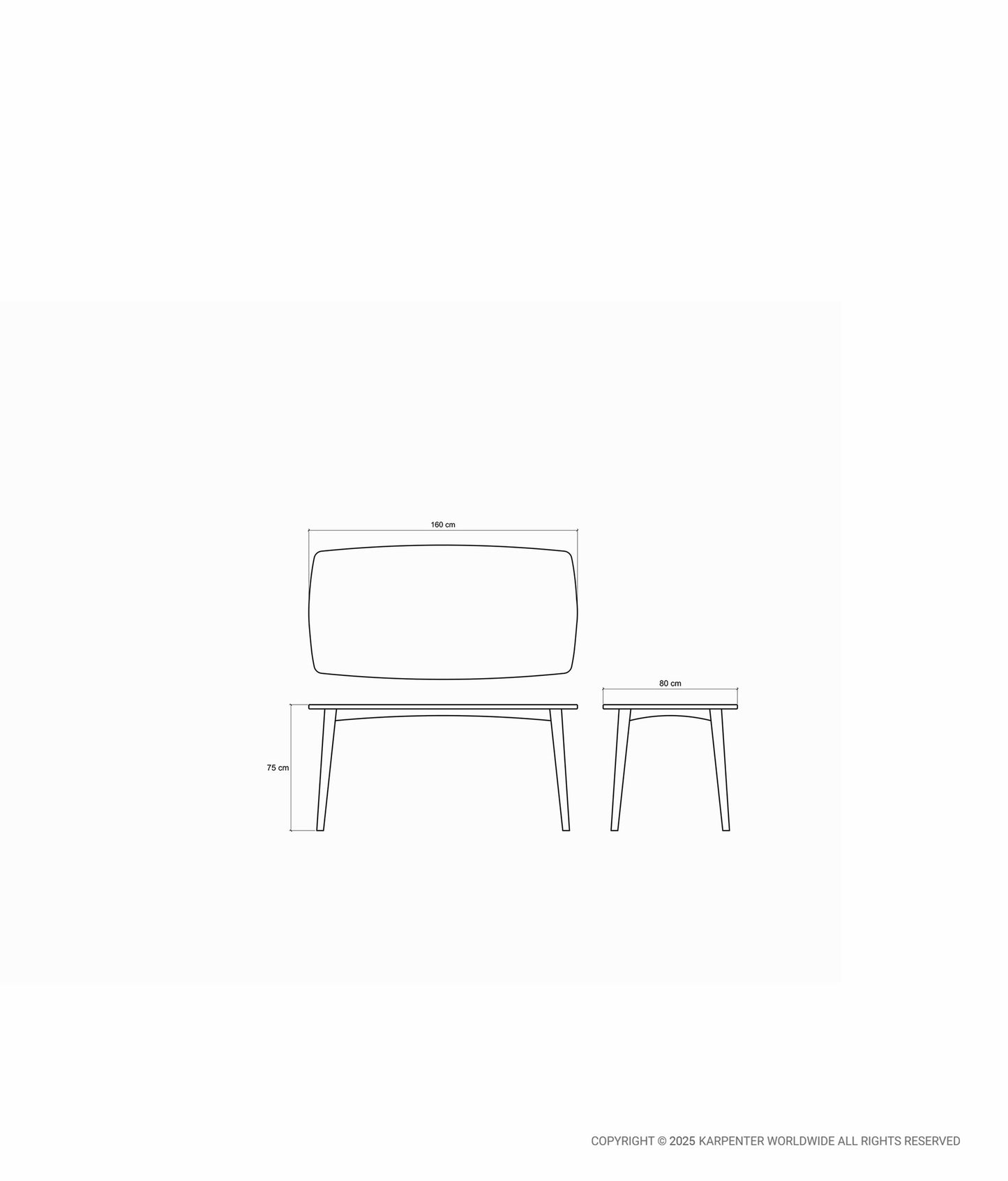 GRASSHOPPER Rectangular Dining Table 160