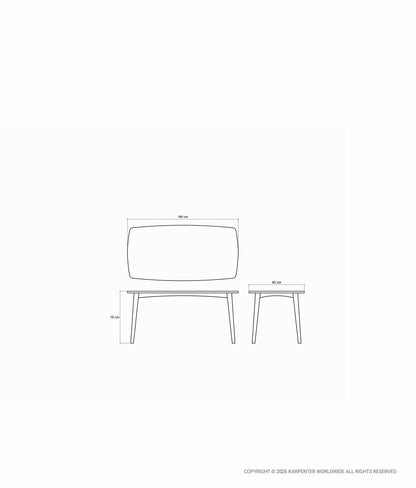 GRASSHOPPER Rectangular Dining Table 160