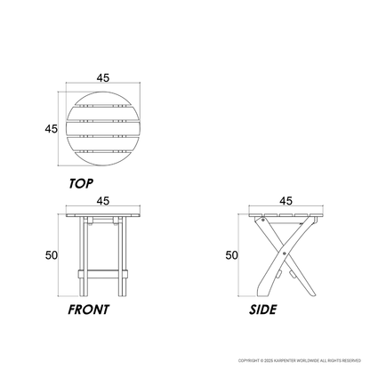IDLE MOOSE Folding Round Side Table