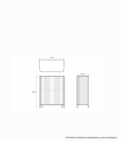 KOPPAR Cupboard w/ 4 Doors