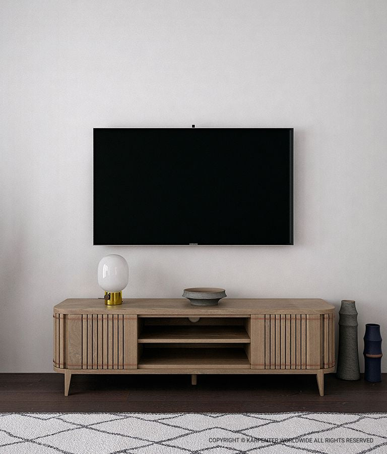 KOPPAR Media Cabinet w/ 2 Doors & Removable Shelf