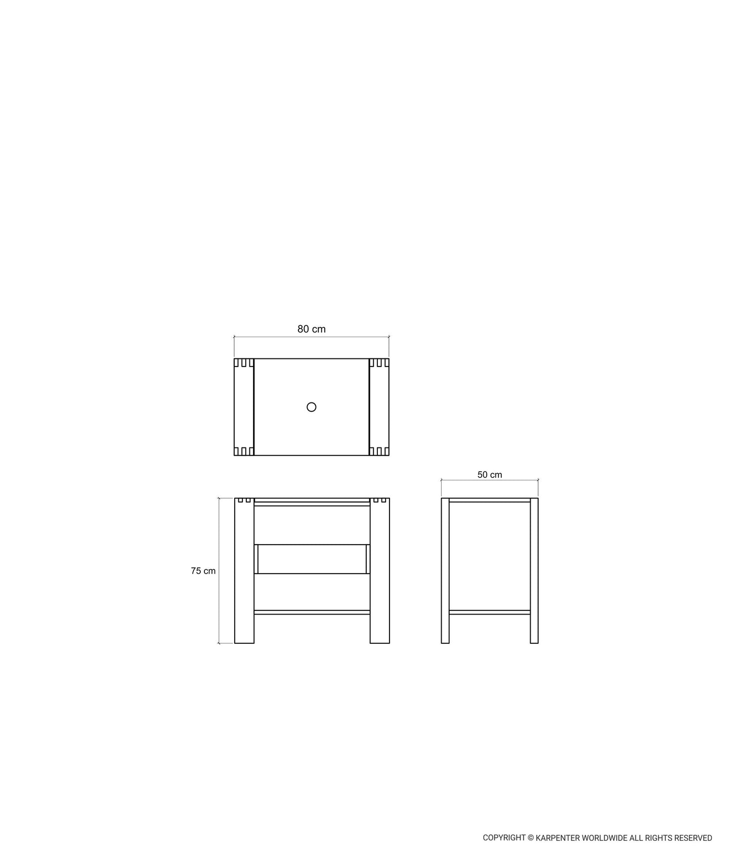 Max Standing Basin w/1 Drawer
