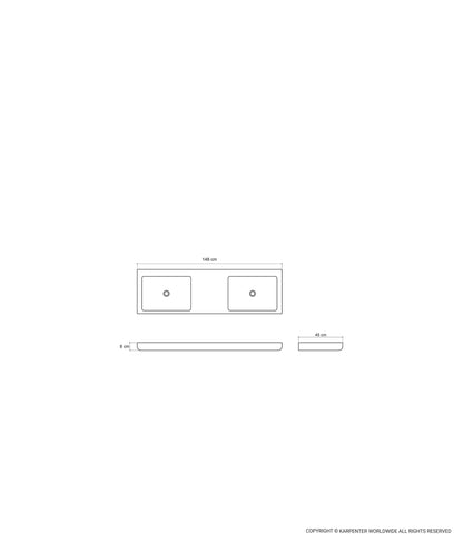 NINA Hanging Wash Basin Double 148