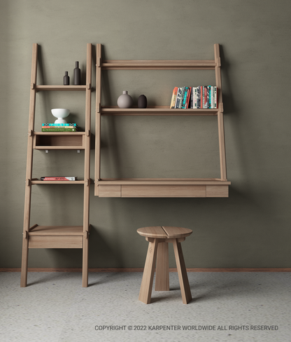 SIMPLYCITY Ladder Shelves w/ Drawer & Niche