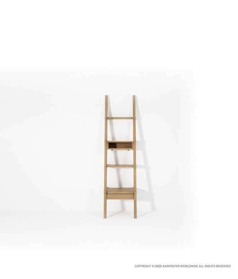 SIMPLYCITY Ladder Shelves w/ Drawer & Niche