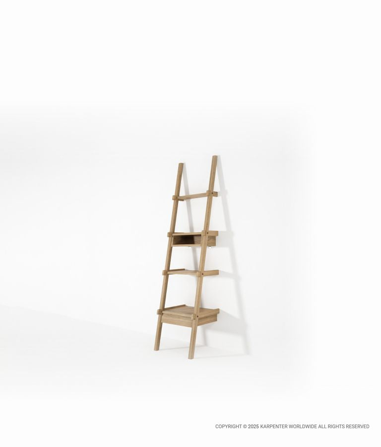SIMPLYCITY Ladder Shelves w/ Drawer & Niche