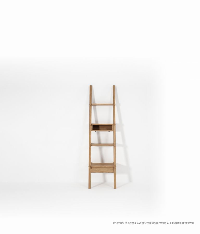 SIMPLYCITY Ladder Shelves w/ Drawer & Niche